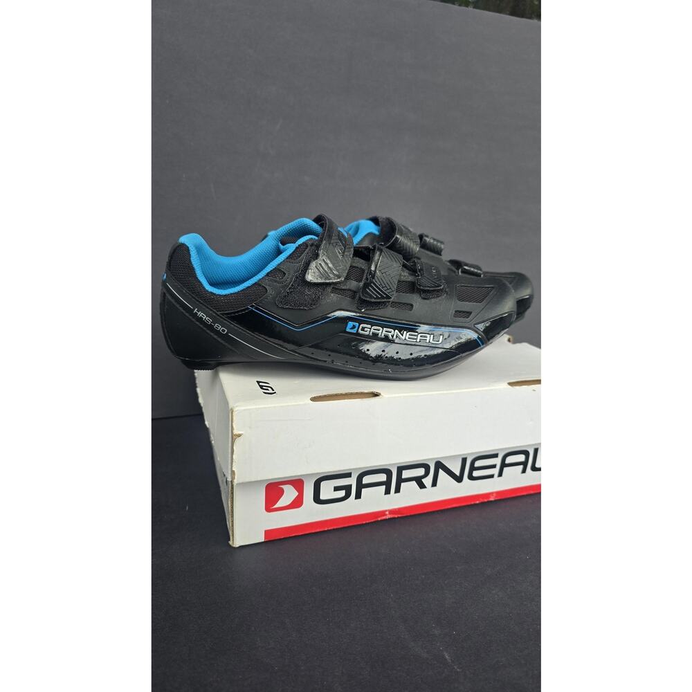 Garneau HRS-80 Road Cycling Shoes Mens 9 EU 42 Black SPD 2-Bolt Cleats Clipless